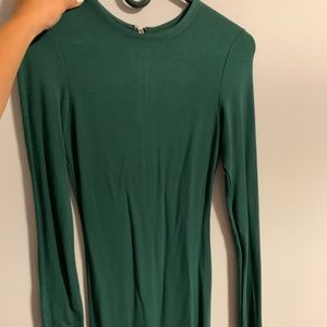 Naked Wardrobe Green Bodycon midi Dress size Small